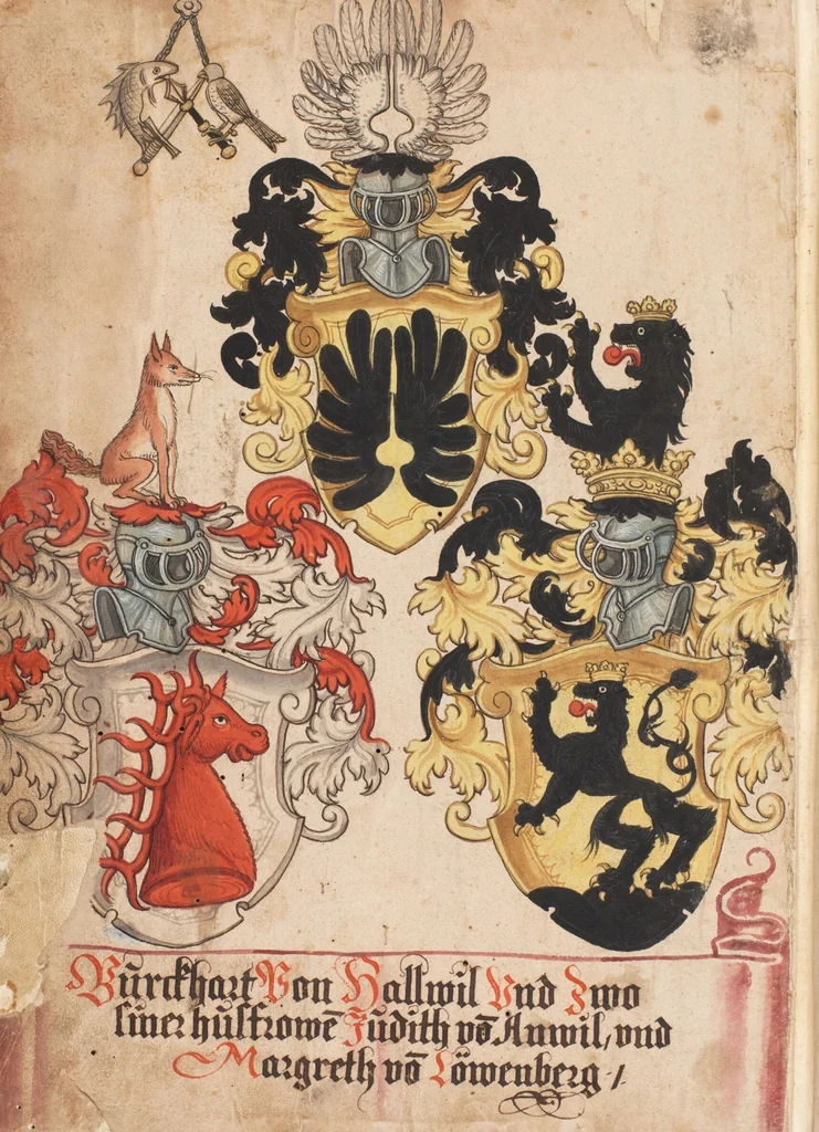 An illustration from The Housebook of the Lords of Hallwil, 1550, leaf 2