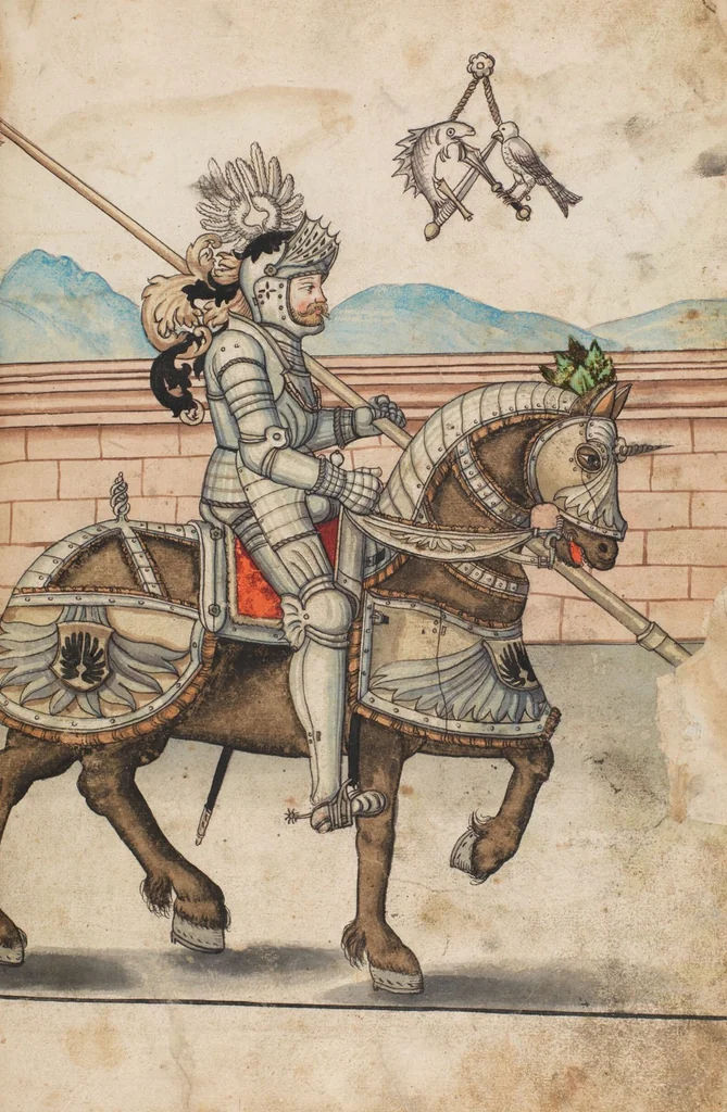 An illustration from The Housebook of the Lords of Hallwil, 1550, leaf 63