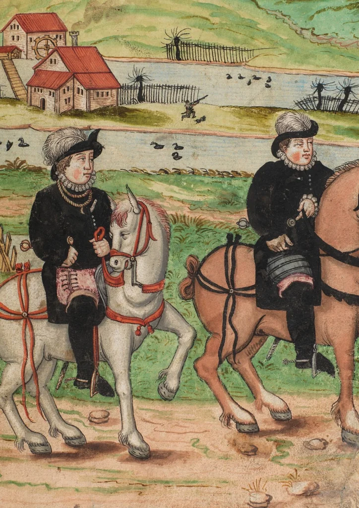 An illustration from The Housebook of the Lords of Hallwil, 1550, leaf 65