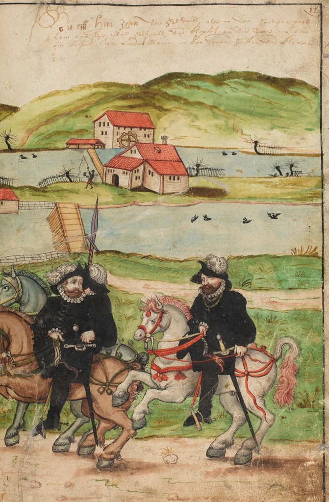 An illustration from The Housebook of the Lords of Hallwil, 1550, leaf 69