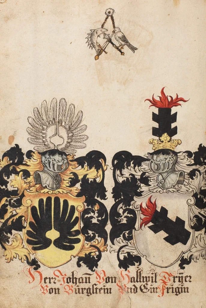 An illustration from The Housebook of the Lords of Hallwil, 1550, leaf 72