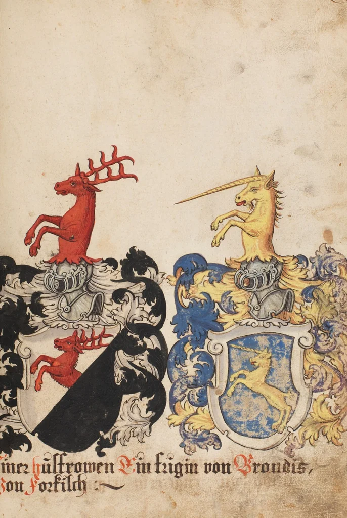 An illustration from The Housebook of the Lords of Hallwil, 1550, leaf 73