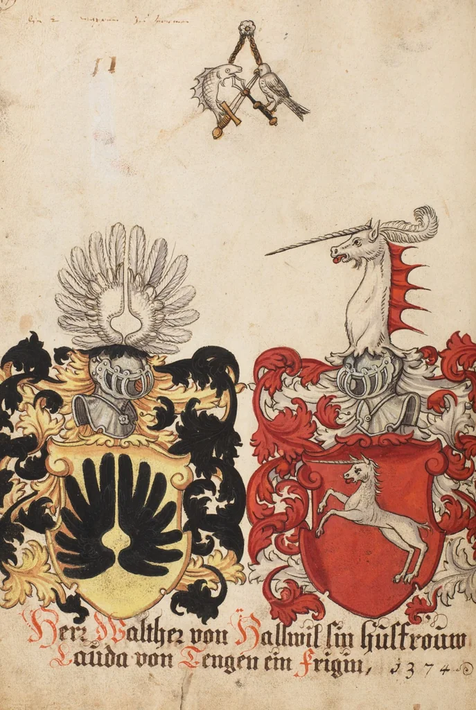 An illustration from The Housebook of the Lords of Hallwil, 1550, leaf 74