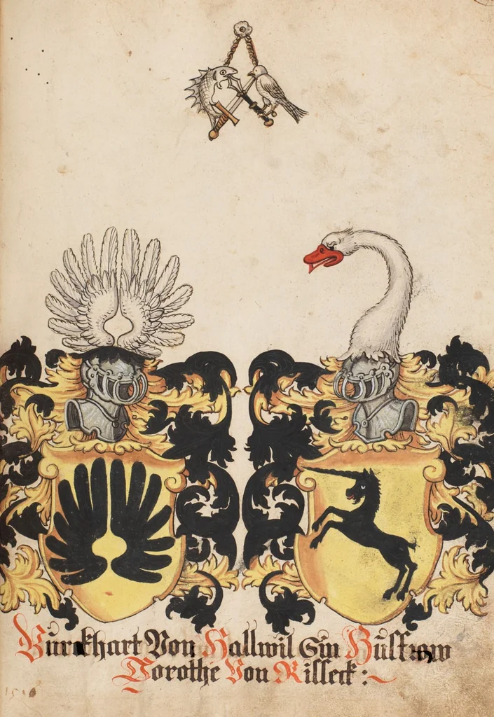 An illustration from The Housebook of the Lords of Hallwil, 1550, leaf 83