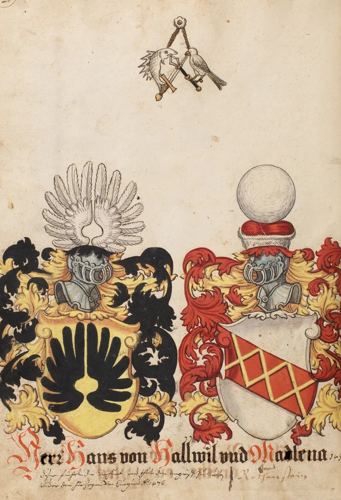 An illustration from The Housebook of the Lords of Hallwil, 1550, leaf 84