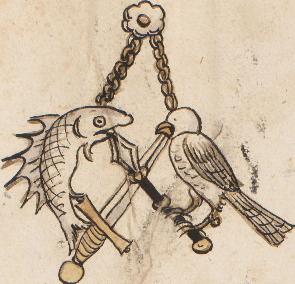 An illustration from The Housebook of the Lords of Hallwil, 1550, leaf 85