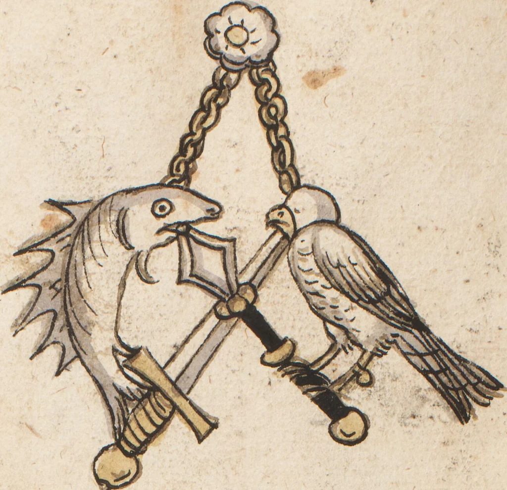 An illustration from The Housebook of the Lords of Hallwil, 1550, leaf 88