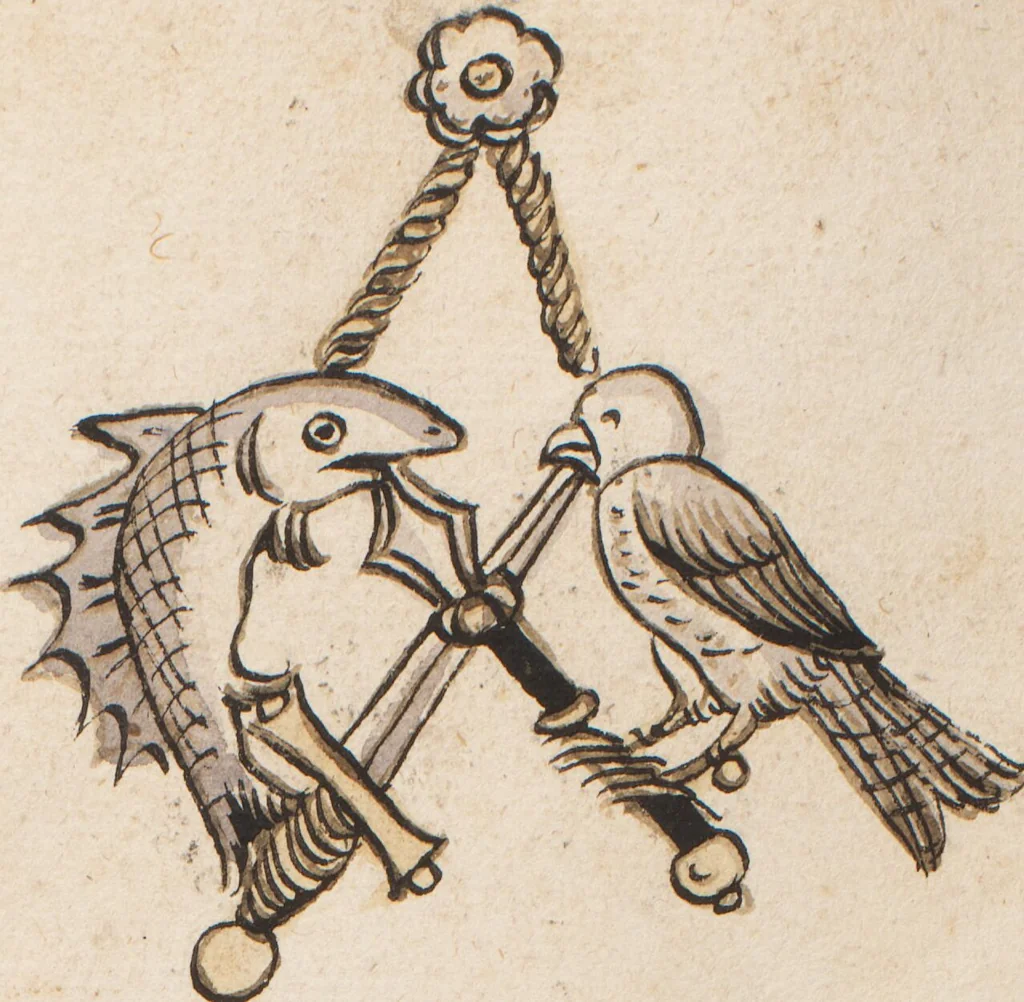 An illustration from The Housebook of the Lords of Hallwil, 1550, leaf 98