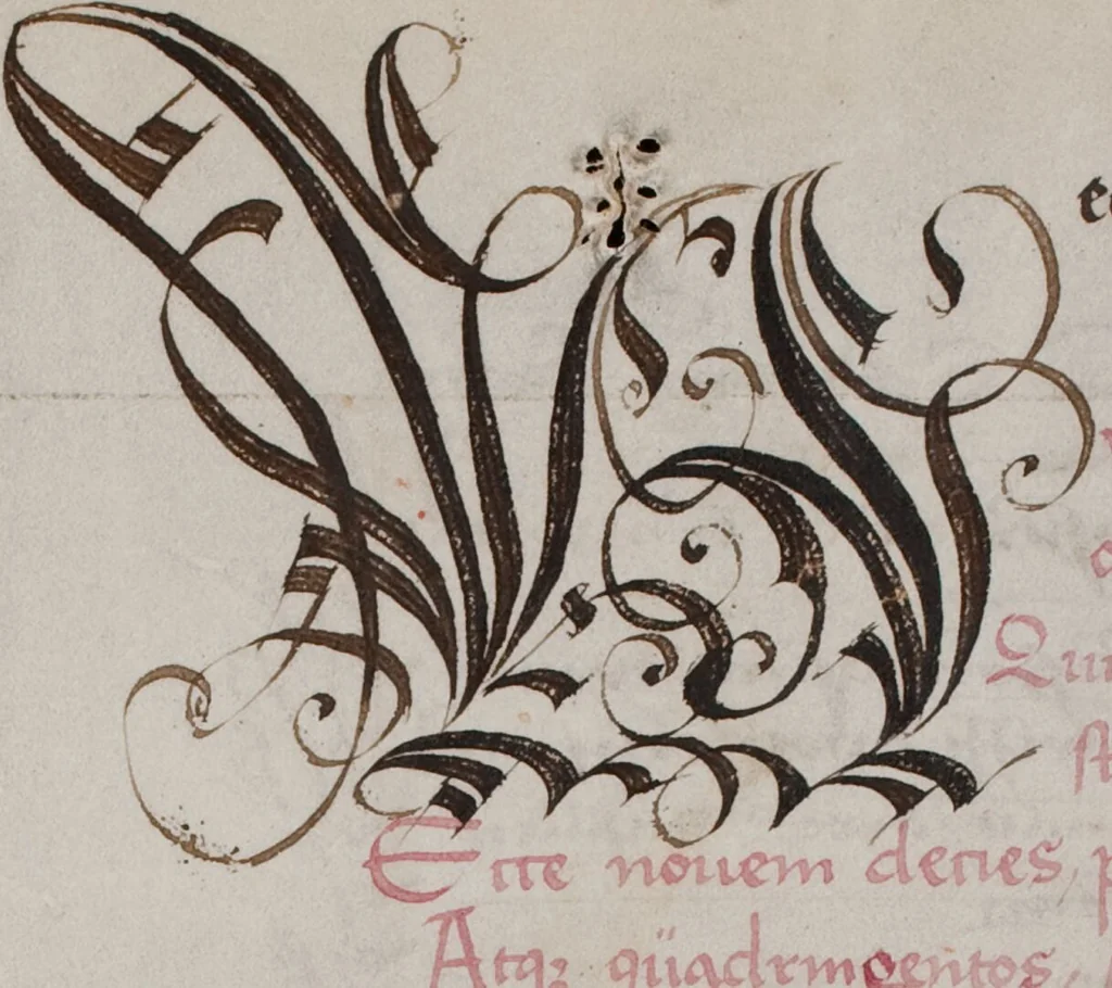 An illustration from Matriculation Register of the Rectorate of the University of Basel, Volume 1 (1460-1567), 1460, leaf 177
