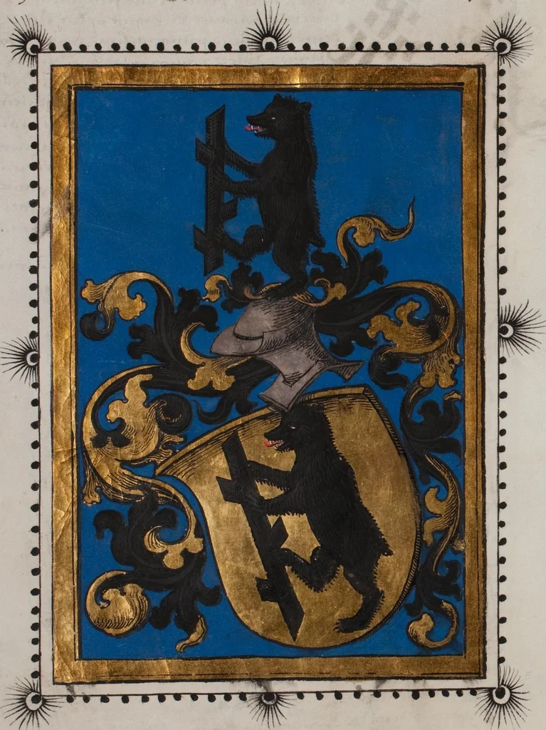 An illustration from Matriculation Register of the Rectorate of the University of Basel, Volume 1 (1460-1567), 1460, leaf 214
