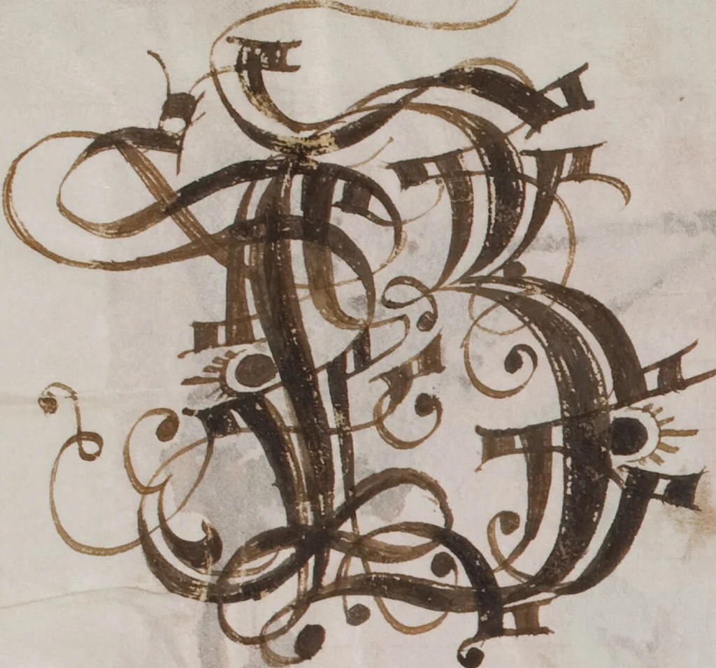 An illustration from Matriculation Register of the Rectorate of the University of Basel, Volume 1 (1460-1567), 1460, leaf 244