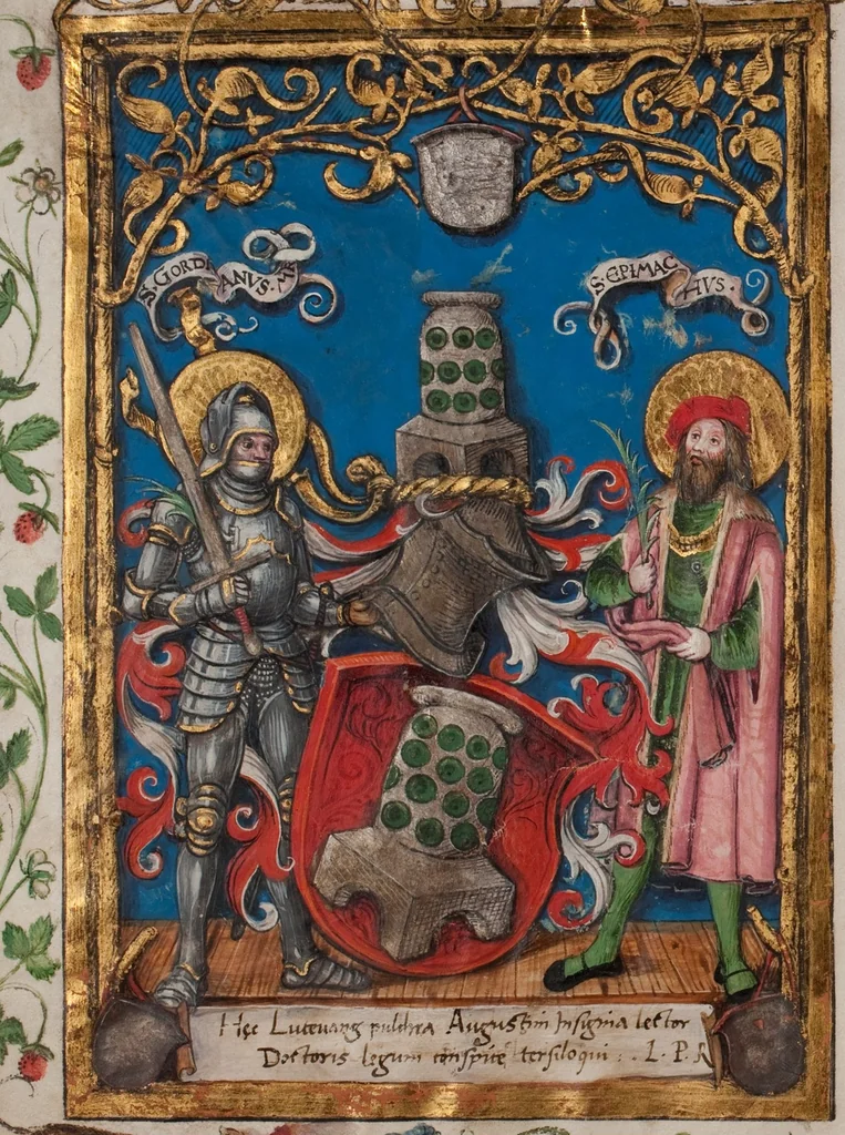An illustration from Matriculation Register of the Rectorate of the University of Basel, Volume 1 (1460-1567), 1460, leaf 254