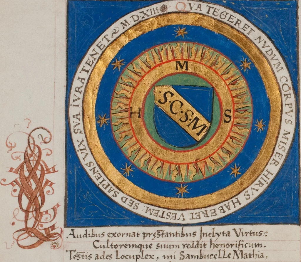 An illustration from Matriculation Register of the Rectorate of the University of Basel, Volume 1 (1460-1567), 1460, leaf 268