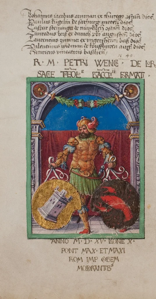 An illustration from Matriculation Register of the Rectorate of the University of Basel, Volume 1 (1460-1567), 1460, leaf 276