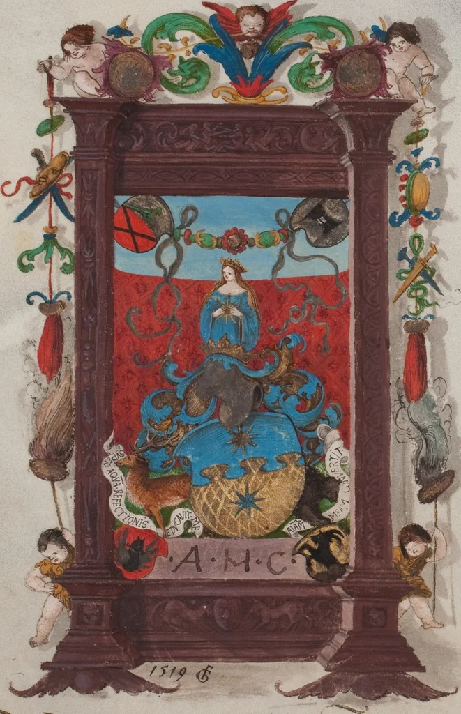 An illustration from Matriculation Register of the Rectorate of the University of Basel, Volume 1 (1460-1567), 1460, leaf 294