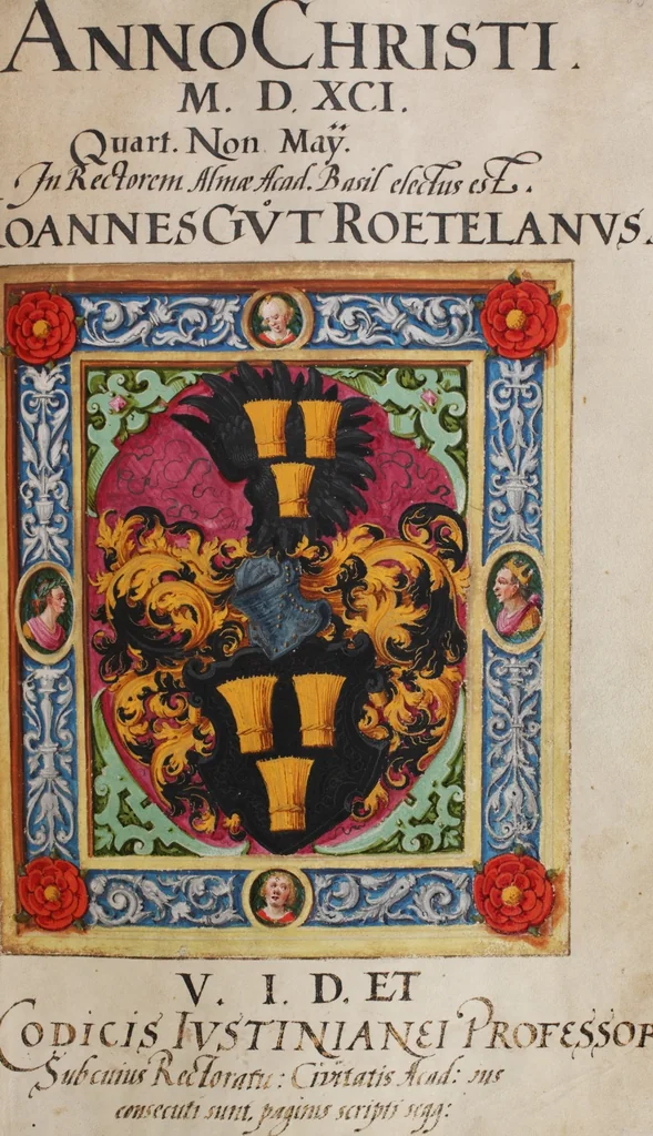 An illustration from Matriculation Register of the Rectorate of the University of Basel, Volume 2 (1586-1653), 1568, leaf 109