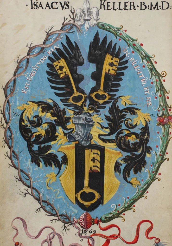 An illustration from Matriculation Register of the Rectorate of the University of Basel, Volume 2 (1586-1653), 1568, leaf 14