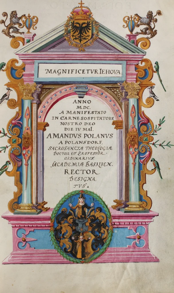 An illustration from Matriculation Register of the Rectorate of the University of Basel, Volume 2 (1586-1653), 1568, leaf 157