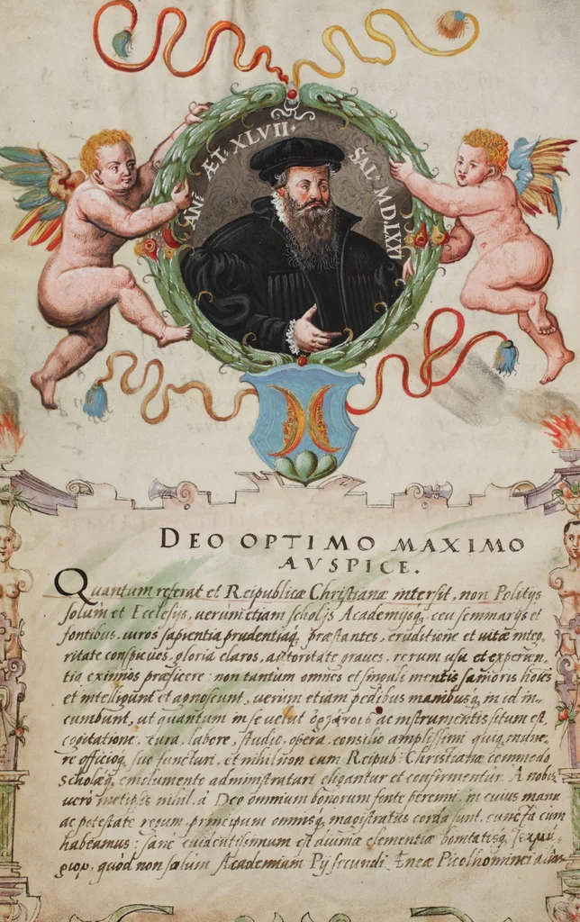An illustration from Matriculation Register of the Rectorate of the University of Basel, Volume 2 (1586-1653), 1568, leaf 20