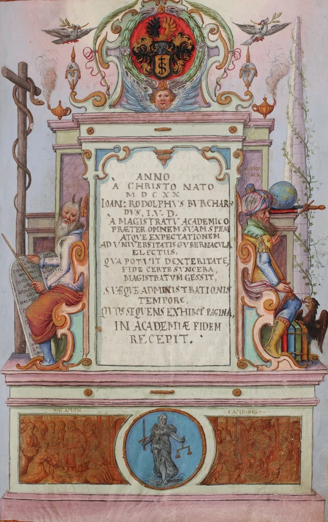 An illustration from Matriculation Register of the Rectorate of the University of Basel, Volume 2 (1586-1653), 1568, leaf 291