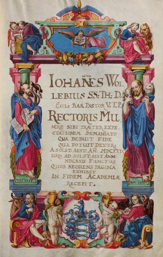An illustration from Matriculation Register of the Rectorate of the University of Basel, Volume 2 (1586-1653), 1568, leaf 299