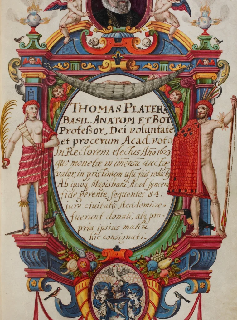 An illustration from Matriculation Register of the Rectorate of the University of Basel, Volume 2 (1586-1653), 1568, leaf 311