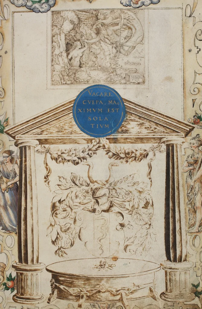 An illustration from Matriculation Register of the Rectorate of the University of Basel, Volume 2 (1586-1653), 1568, leaf 35