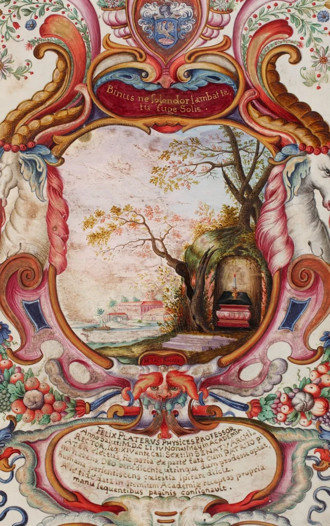 An illustration from Matriculation Register of the Rectorate of the University of Basel, Volume 2 (1586-1653), 1568, leaf 459