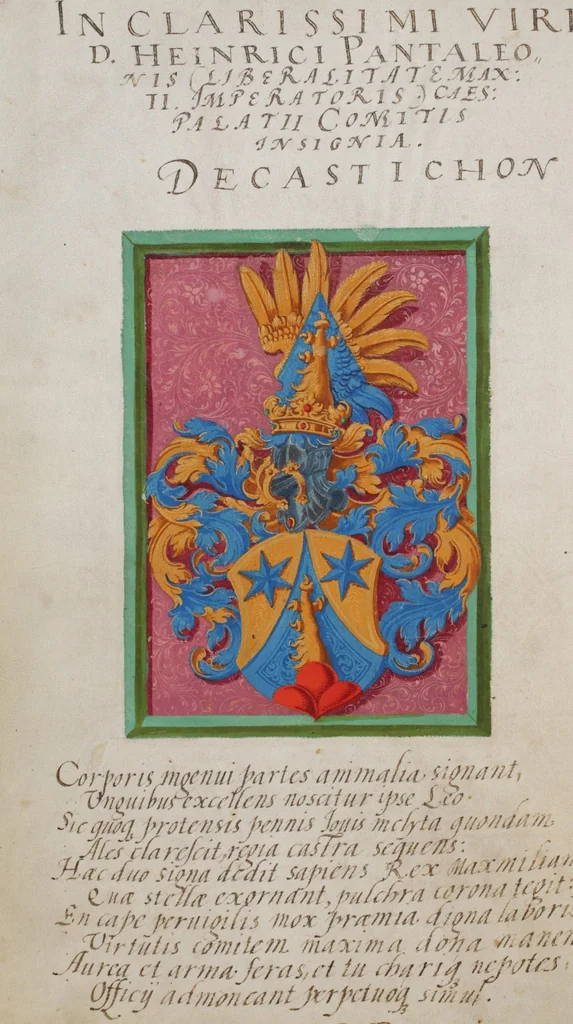 An illustration from Matriculation Register of the Rectorate of the University of Basel, Volume 2 (1586-1653), 1568, leaf 82