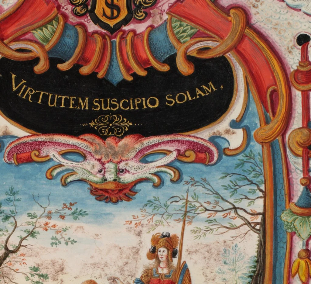 An illustration from Matriculation Register of the Rectorate of the University of Basel, Volume 3 (1654-1764), 1654, leaf 63
