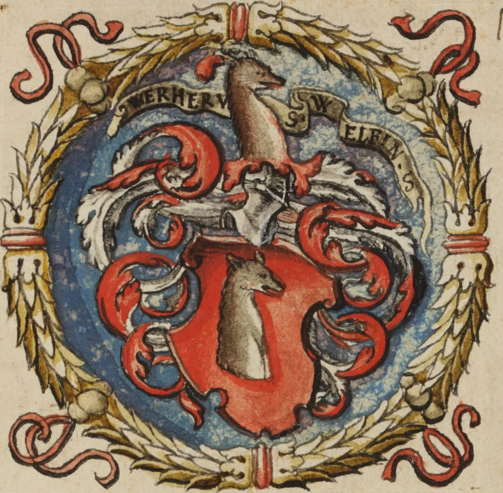 An illustration from Matricula facultatis medicae I, 1559-1800, 1559, leaf 9