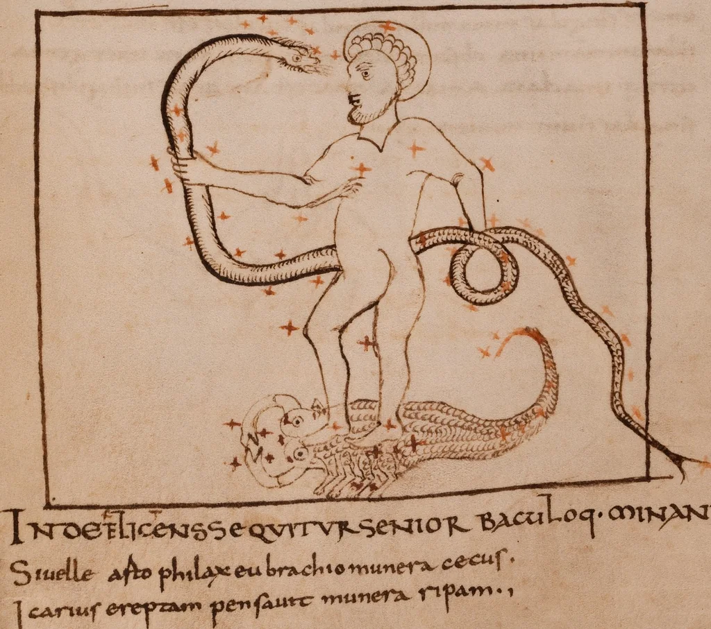 An illustration from Claudii Caesaris Arati Phaenomena, 850, leaf 41