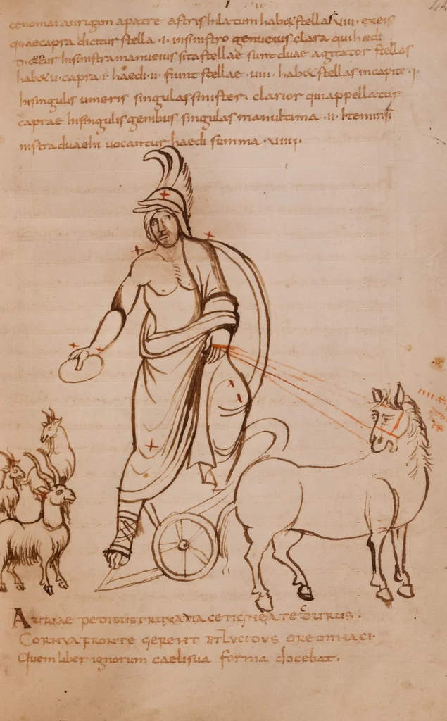 An illustration from Claudii Caesaris Arati Phaenomena, 850, leaf 53
