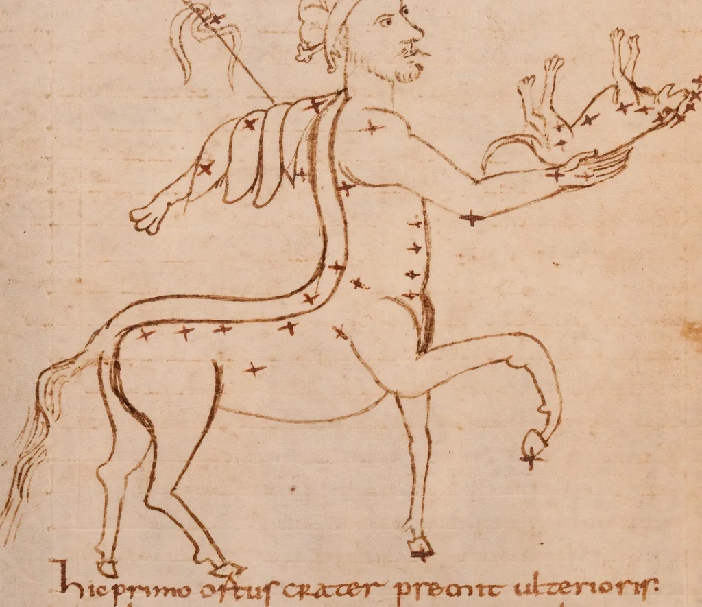 An illustration from Claudii Caesaris Arati Phaenomena, 850, leaf 86