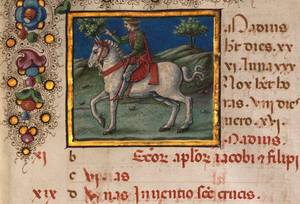 An illustration from Book of Hours, 1450, leaf 15