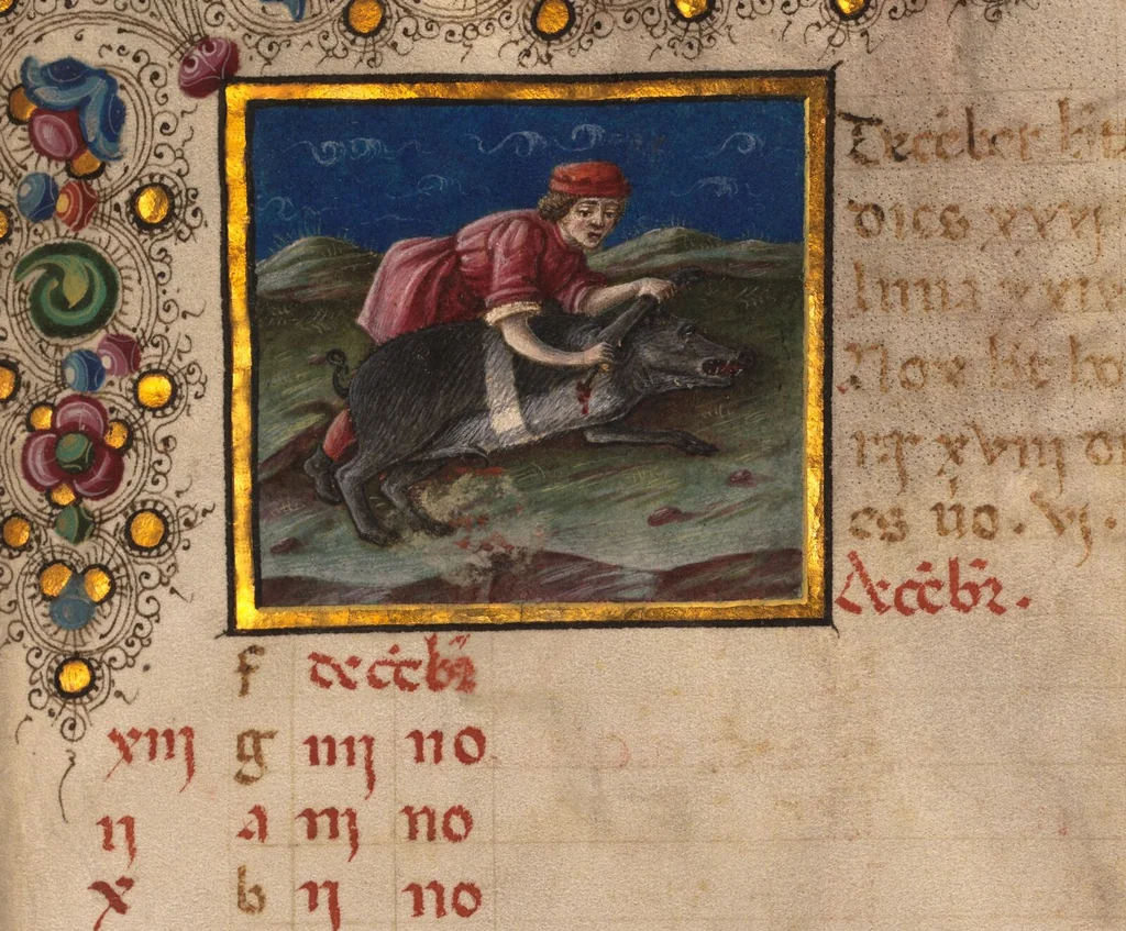 An illustration from Book of Hours, 1450, leaf 29