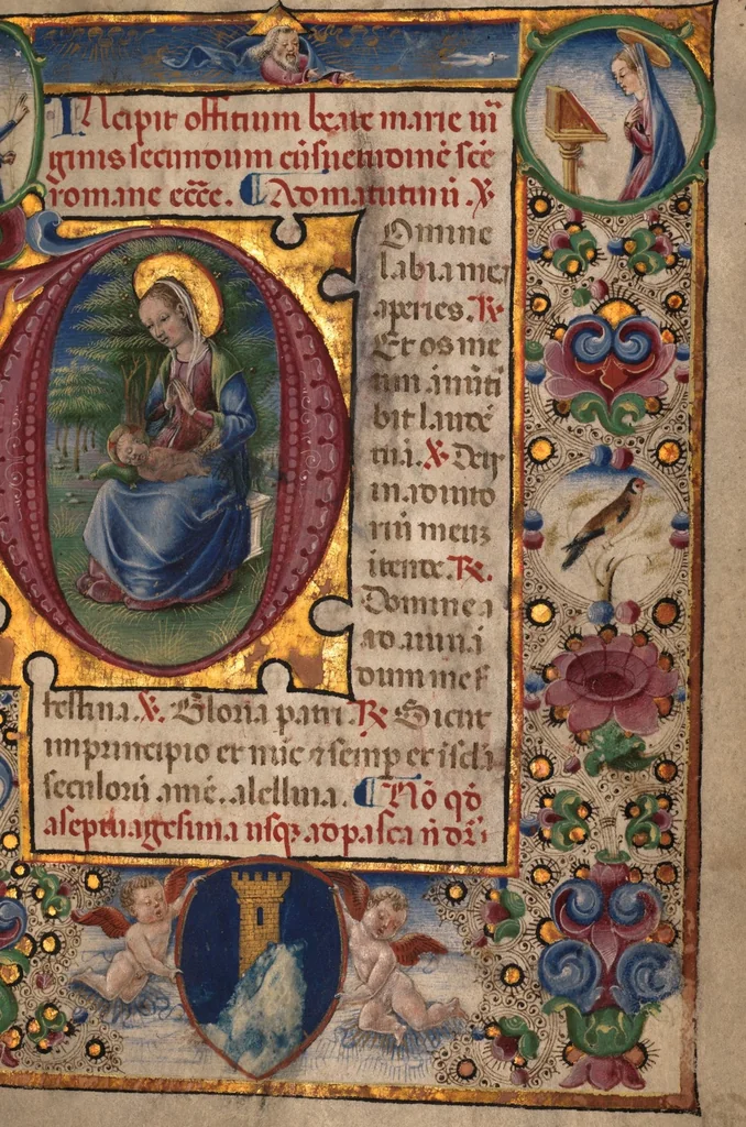 An illustration from Book of Hours, 1450, leaf 31