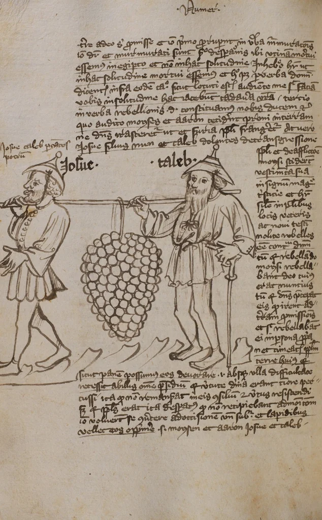 An illustration from Nycolaus de Lyra, Postilla super Leviticum, Numeros et Deuteronomium, 1397, leaf 138