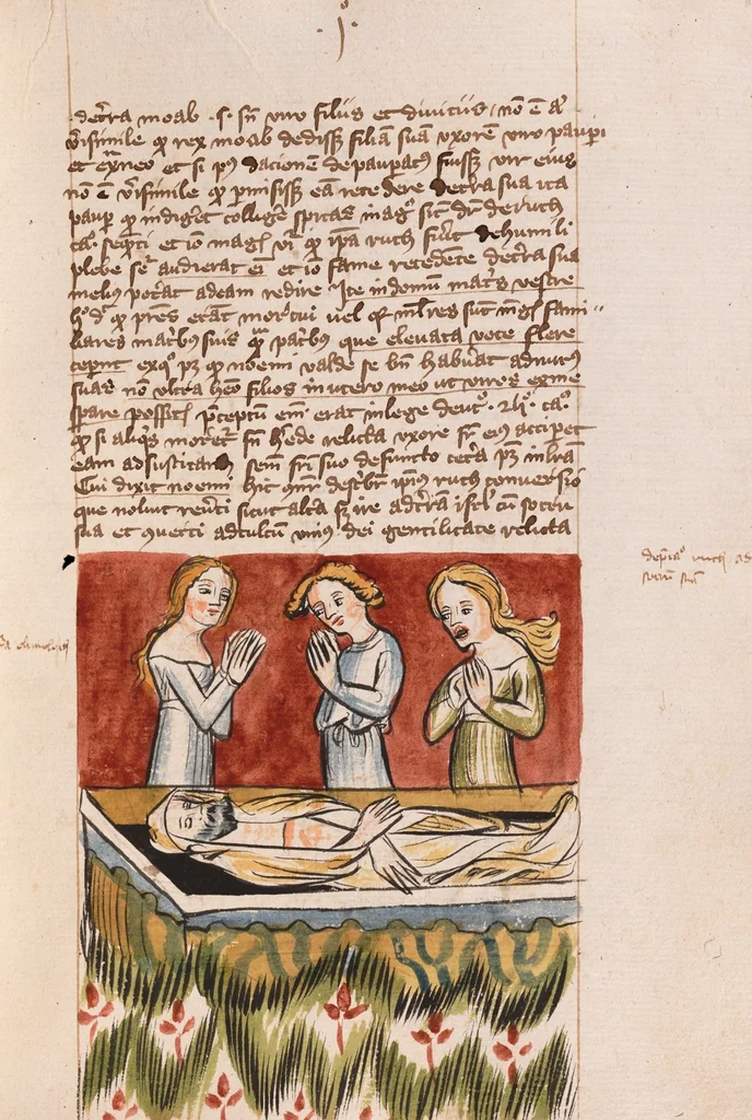 An illustration from Nycolaus de Lyra, Postilla super libros Iosue, Iudicum, Ruth, Esdrae, Iob, 1401, leaf 175