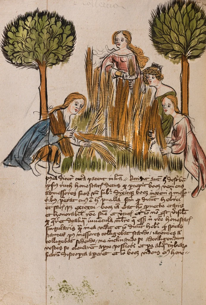 An illustration from Nycolaus de Lyra, Postilla super libros Iosue, Iudicum, Ruth, Esdrae, Iob, 1401, leaf 178