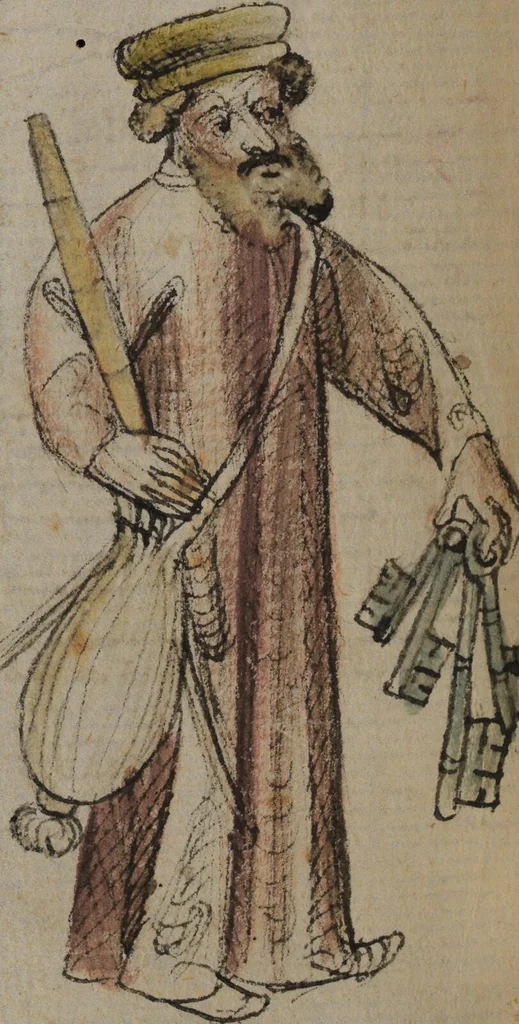 An illustration from Nycolaus de Lyra; Jacobus de Cessolis, 1392, leaf 240