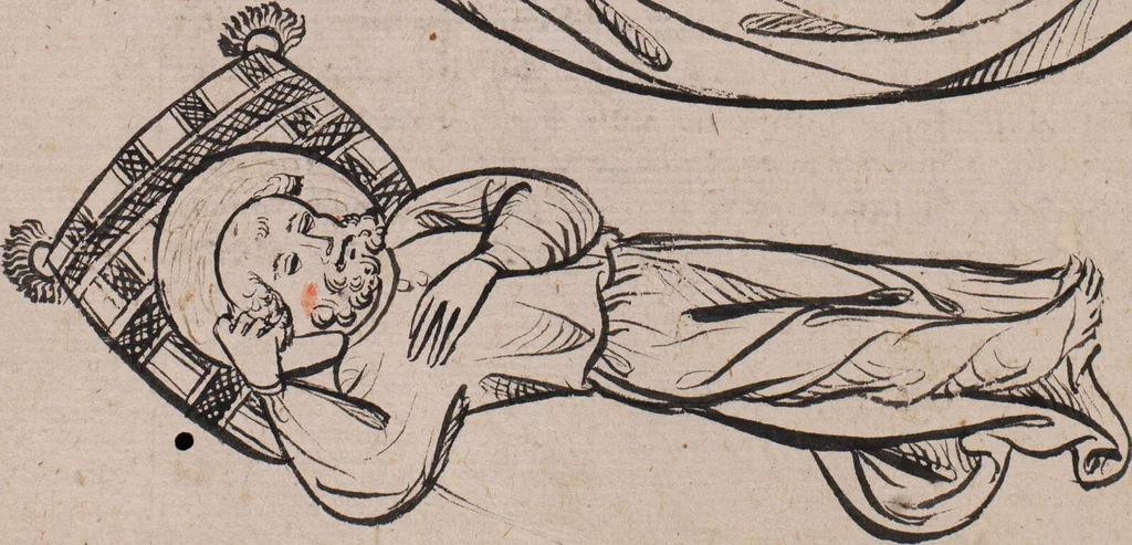 An illustration from Nycolaus de Lyra, Postilla super Actus apostolorum, super Apocalypsim et super septem epistolas canonicas, 1405, leaf 60
