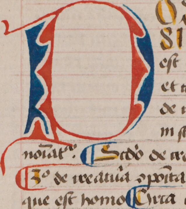 An illustration from Thomas Aquinas, Summa theologiae (prima pars), 1450, leaf 235