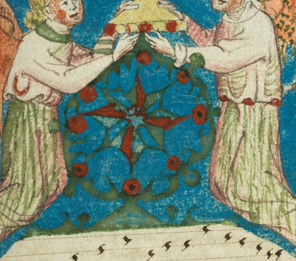 An illustration from Composite manuscript (theology), 1450, leaf 201