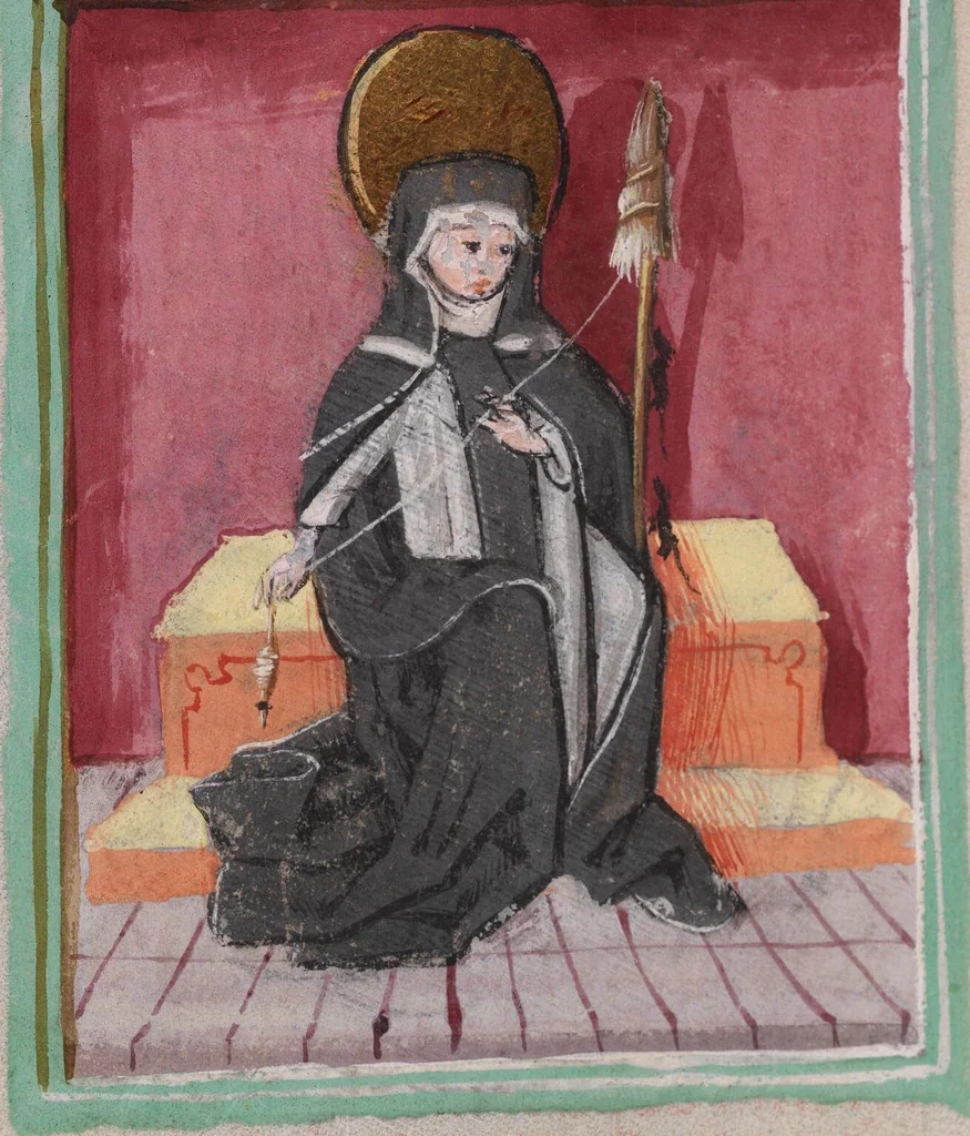 An illustration from Meditationes de sanctis mulieribus virginibusque, 1478, leaf 180