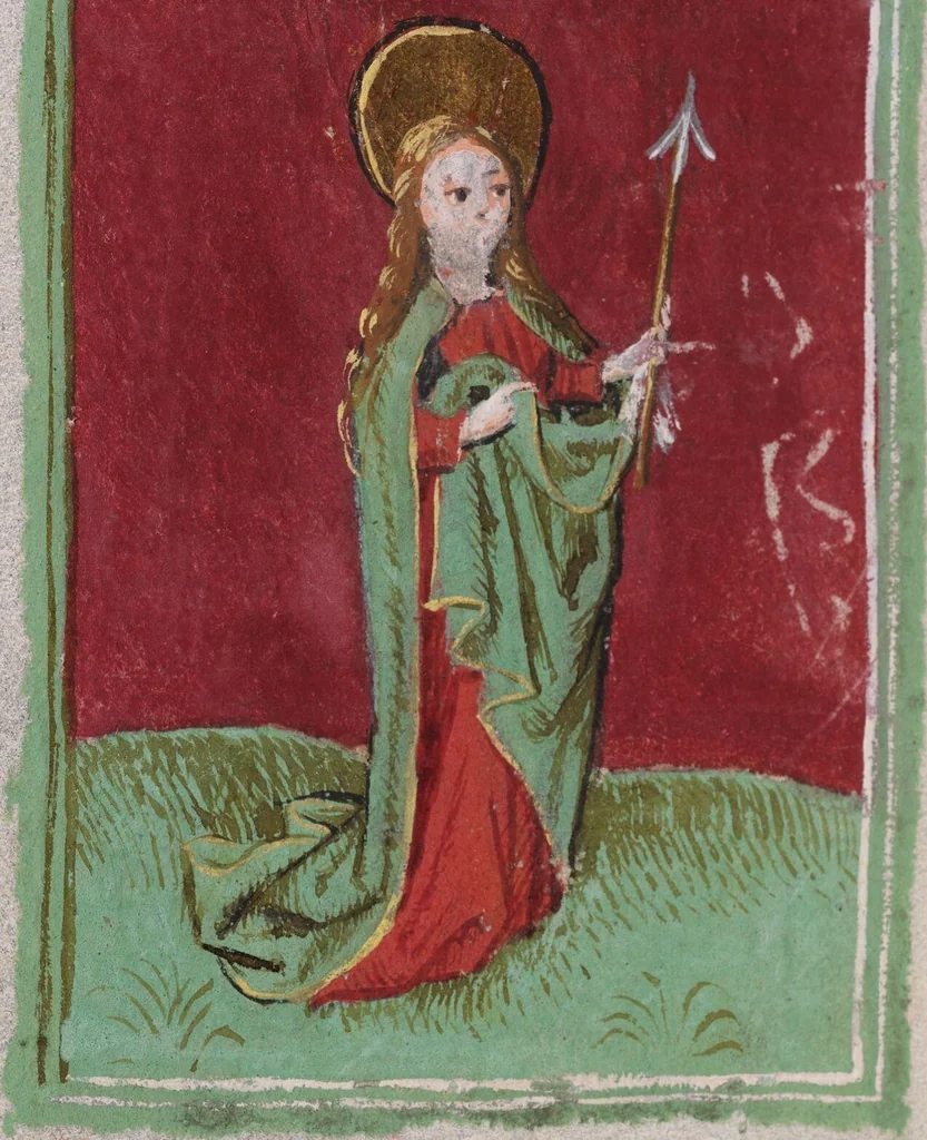 An illustration from Meditationes de sanctis mulieribus virginibusque, 1478, leaf 200