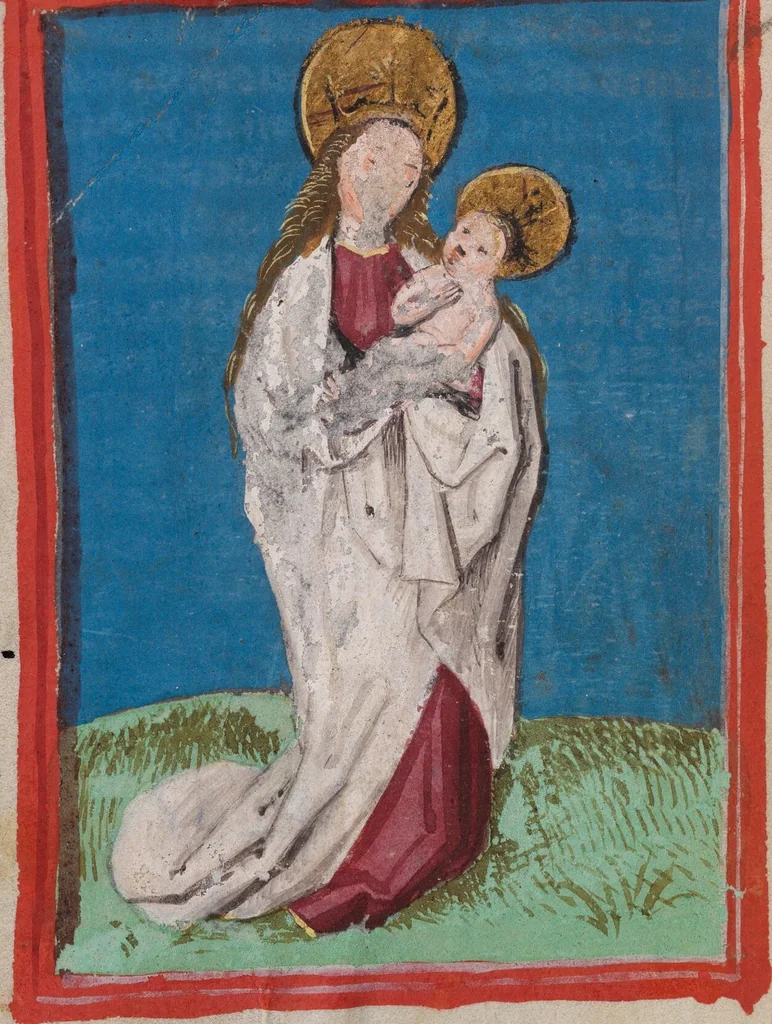 An illustration from Meditationes de sanctis mulieribus virginibusque, 1478, leaf 4