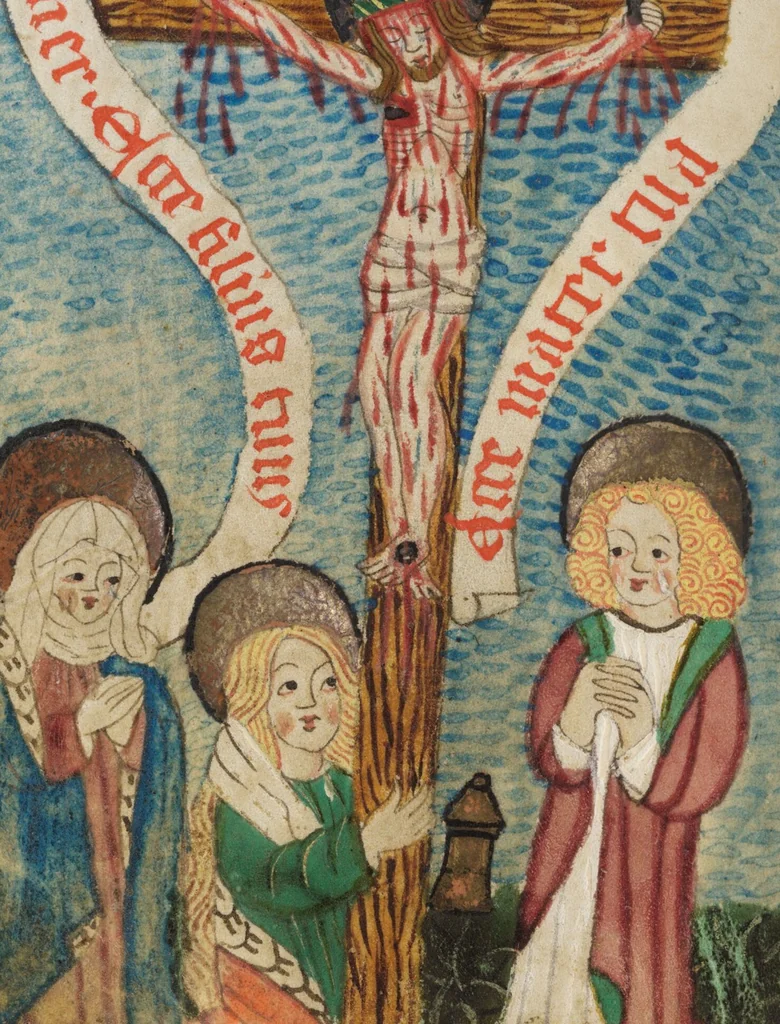 An illustration from Breviary of the Basel convent of Steinen, 1450, leaf 120