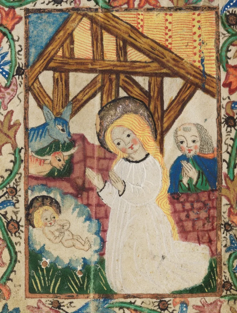 An illustration from Breviary of the Basel convent of Steinen, 1450, leaf 22