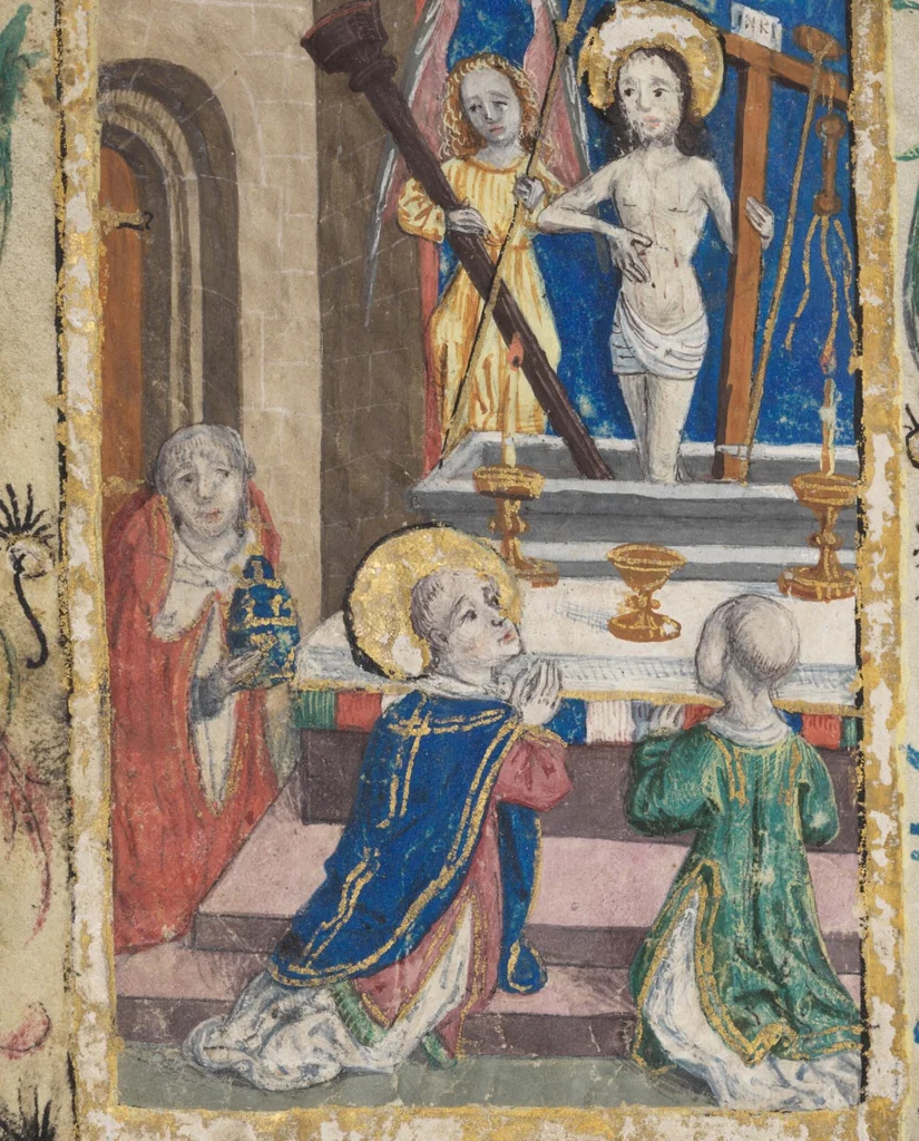 An illustration from Prayer book for Countess Anna von Montfort-Wasserburg-Rothenfels, 1489, leaf 172